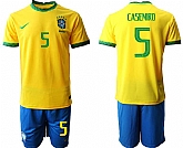 2020-21 Brazil 5 CASEMIRO Home Soccer Jersey,baseball caps,new era cap wholesale,wholesale hats